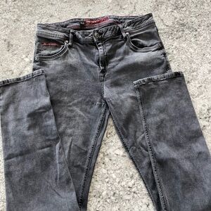 Cipo & Baxx Slim Gray Jeans Vintage Distressed